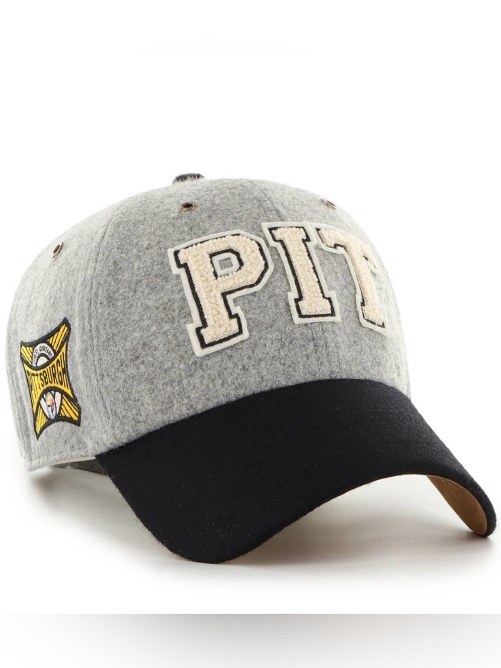 Pittsburgh Steelers NFL Hat ‘47 Brand + Stoney Clover Lane Grey Black Adjustable